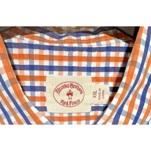 BROOKS BROTHERS MEN'S GATOR BLUE/ORANGE BUTTON DOWN SHIRT XXL - Picture 11 of 11